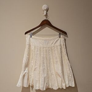 100% Cotton Fully Lined White Skirt